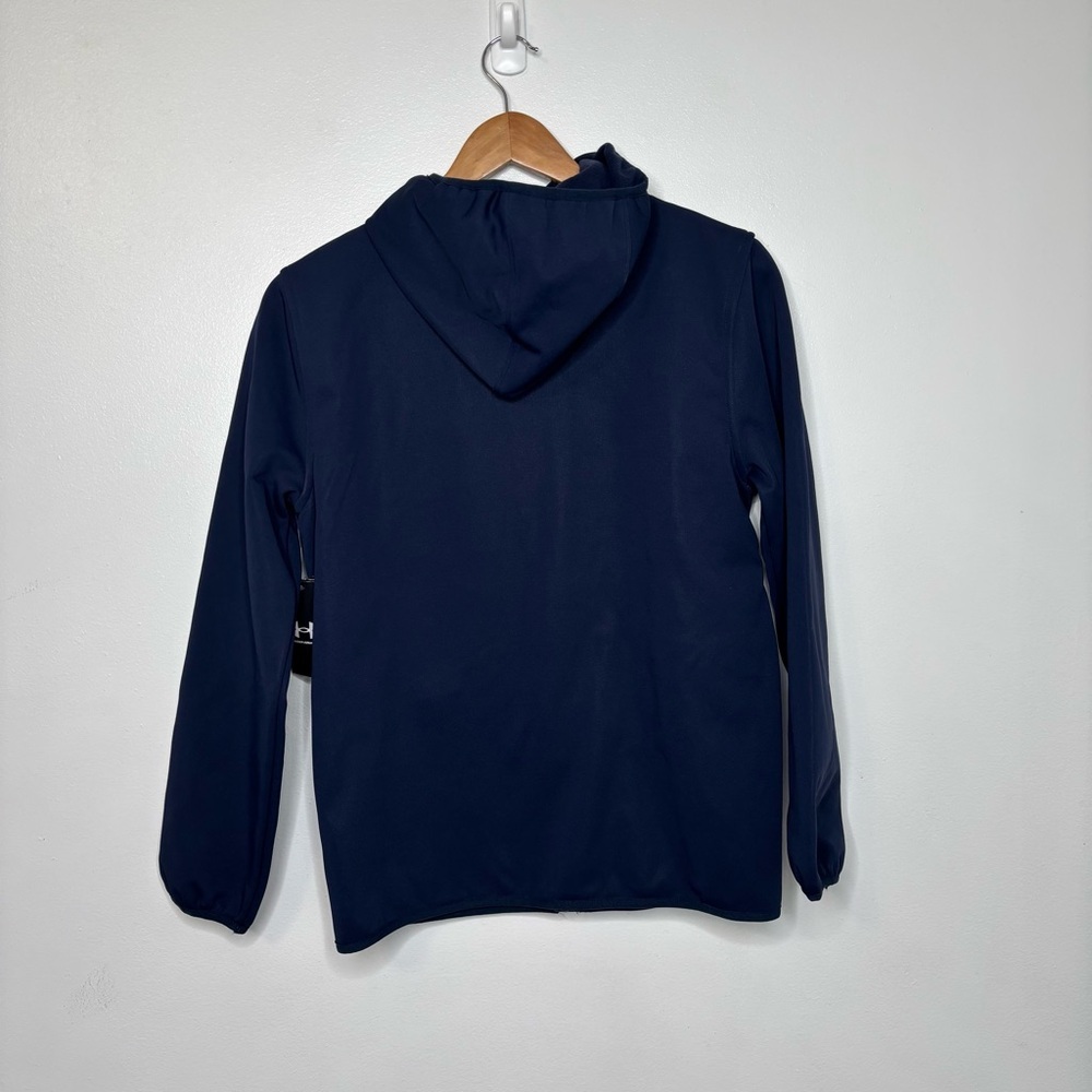 Under Armour Full Zip Hooded Jacket Youth Large Blue Colorblock NWT - Picture 6 of 10